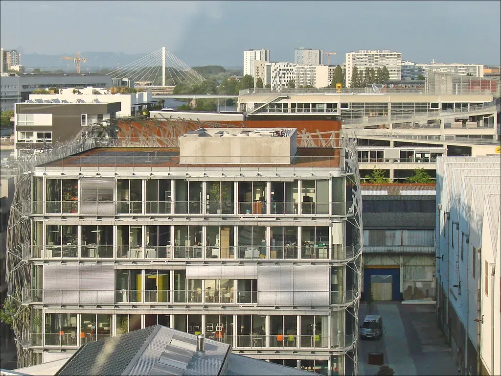 Les immeubles du quartier de la création, sur l’île de Nantes